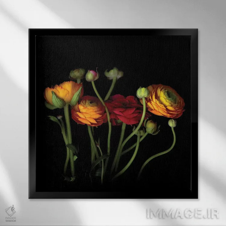 تابلو دکوراتیو آلاله چهارم اثر مگدا ایندیگو - نمای قابدار مشکی