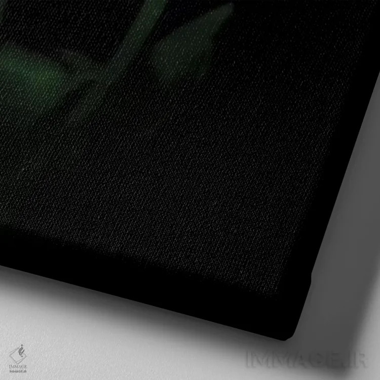 تابلو دکوراتیو لاله تاج قرمز پنجم اثر مگدا ایندیگو - نمای نزدیک بافت بوم