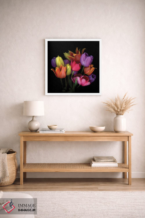 تابلو دکوراتیو لاله شعله ای نهم اثر مگدا ایندیگو - D3W