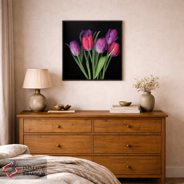 تابلو دکوراتیو لاله بنفش سیزدهم اثر مگدا ایندیگو - D1B