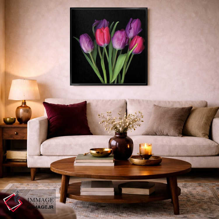 تابلو دکوراتیو لاله بنفش سیزدهم اثر مگدا ایندیگو - D3B