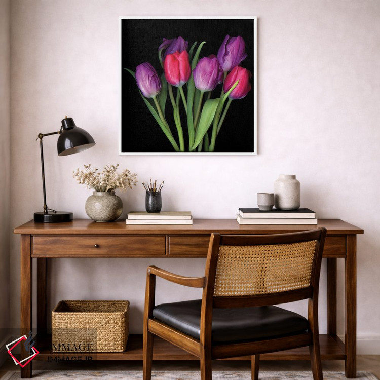 تابلو دکوراتیو لاله بنفش سیزدهم اثر مگدا ایندیگو - D5W