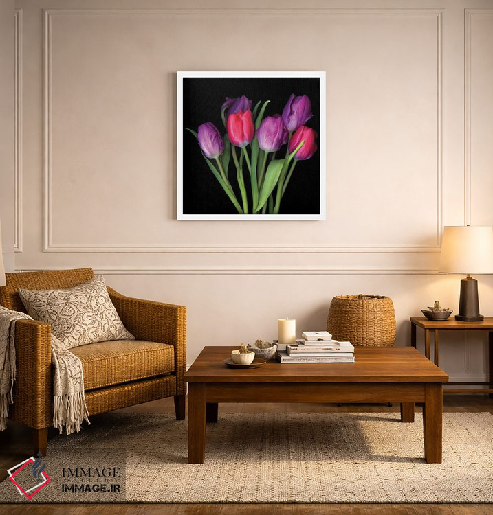 تابلو دکوراتیو لاله بنفش سیزدهم اثر مگدا ایندیگو - D4W