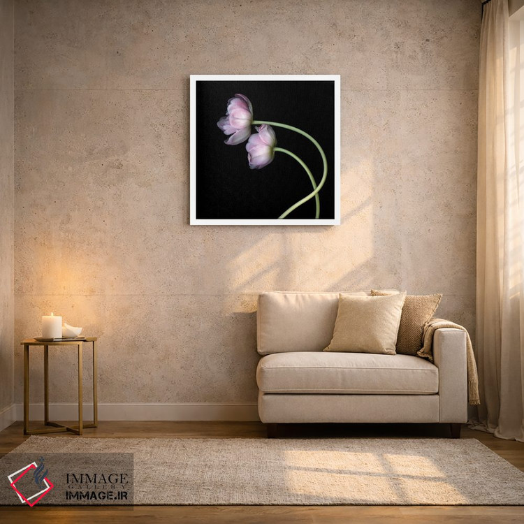 تابلو دکوراتیو لاله های صورتی دوم اثر مگدا ایندیگو - D2W