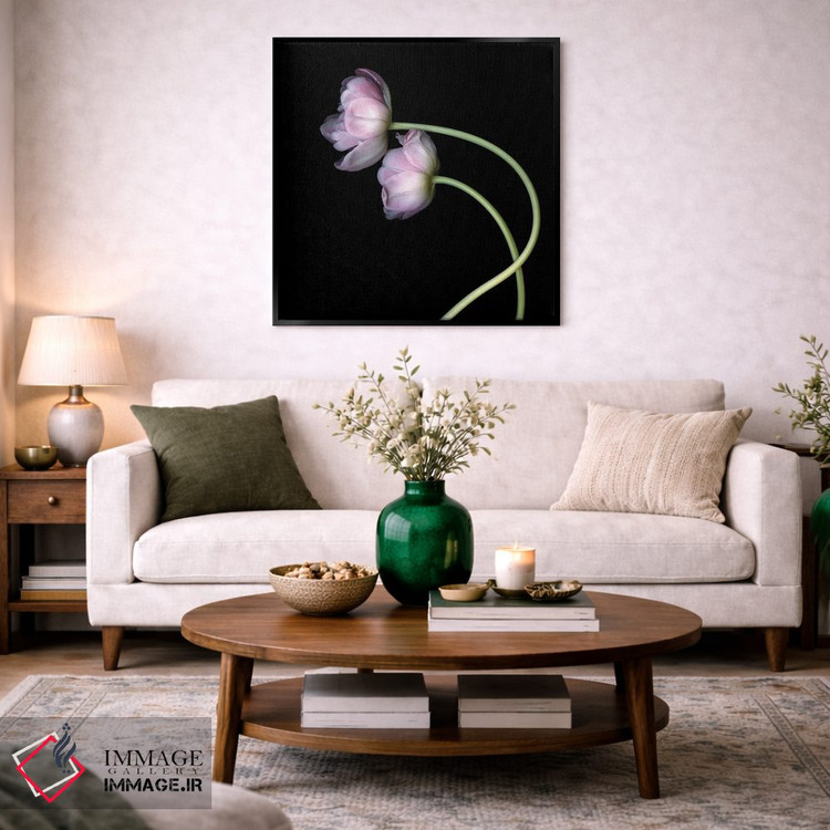 تابلو دکوراتیو لاله های صورتی دوم اثر مگدا ایندیگو - D4B