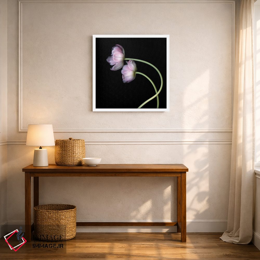 تابلو دکوراتیو لاله های صورتی دوم اثر مگدا ایندیگو - D6W