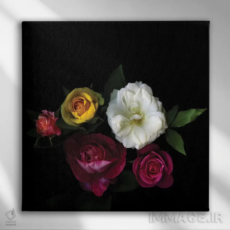 تابلو دکوراتیو جشنواره ای از رز اثر مگدا ایندیگو - نمای روبهرو روی دیوار