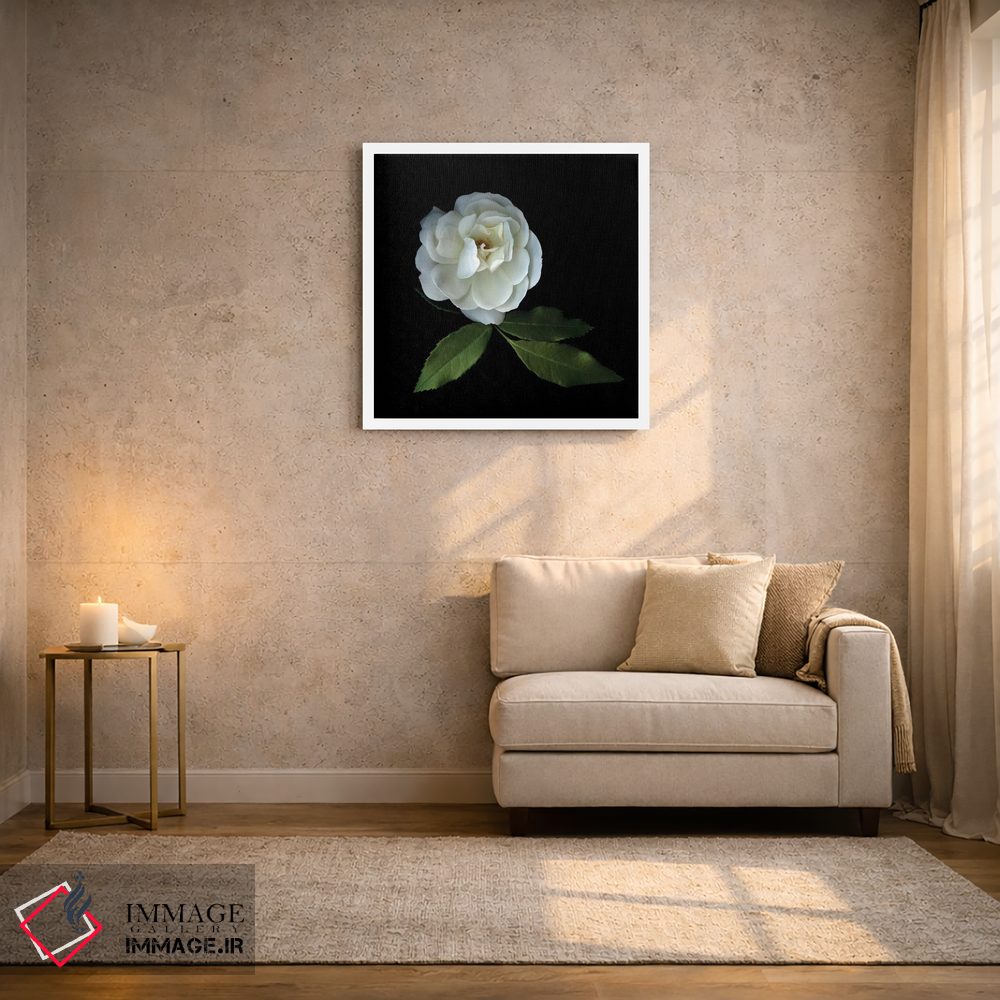 تابلو دکوراتیو رزهای سفید چهاردهم اثر مگدا ایندیگو - D2W