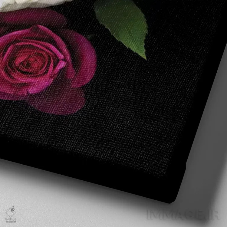 تابلو دکوراتیو جشنواره ای از رز اثر مگدا ایندیگو - نمای نزدیک بافت بوم