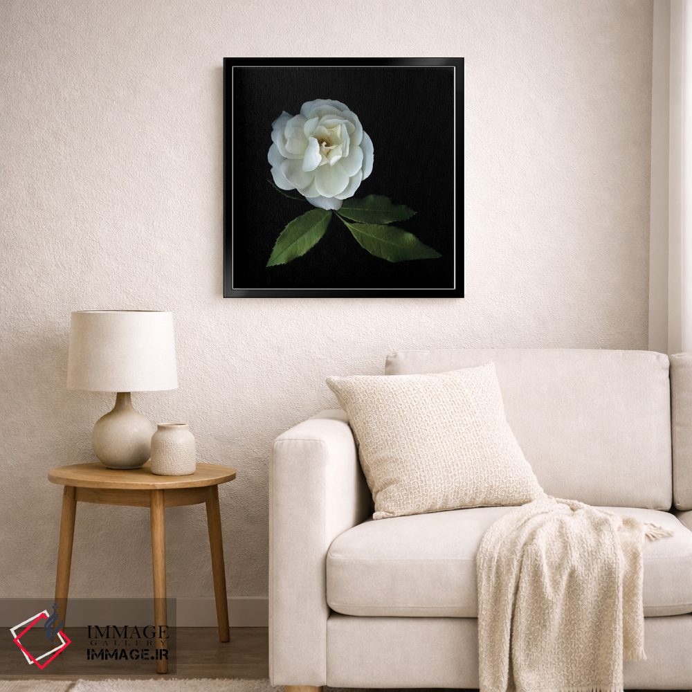 تابلو دکوراتیو رزهای سفید چهاردهم اثر مگدا ایندیگو - D6B