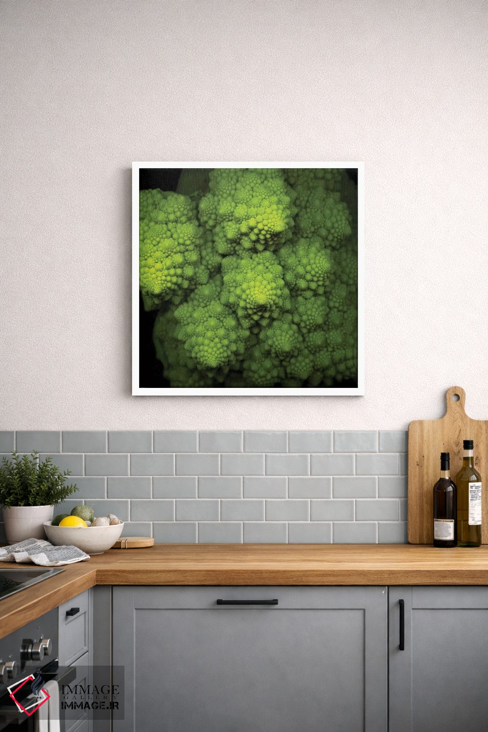 تابلو دکوراتیو بروکوفلاور سبز لیمویی اثر مگدا ایندیگو - D3W