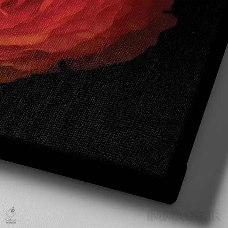 تابلو دکوراتیو گلبرگ های چین خورده اثر مگدا ایندیگو - نمای نزدیک بافت بوم