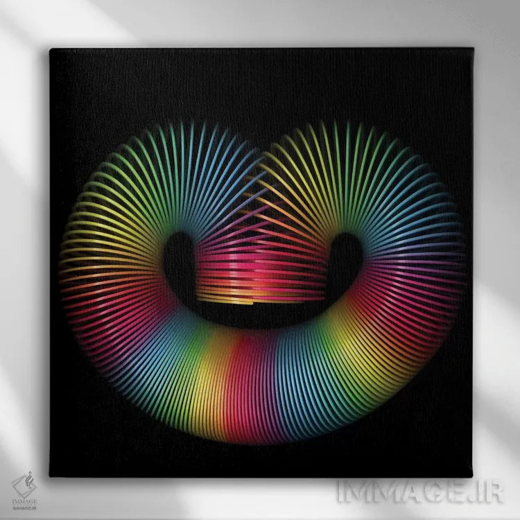 تابلو دکوراتیو لبخند اثر مگدا ایندیگو - نمای روبهرو روی دیوار