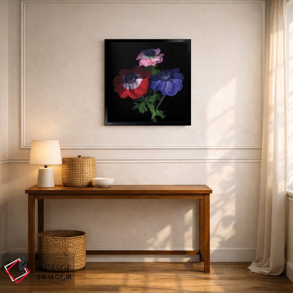 تابلو دکوراتیو شقایق های بنفش با گرده اثر مگدا ایندیگو - D6B