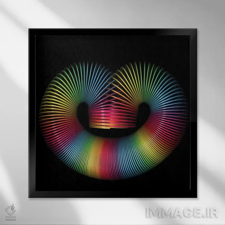 تابلو دکوراتیو لبخند اثر مگدا ایندیگو - نمای قابدار مشکی