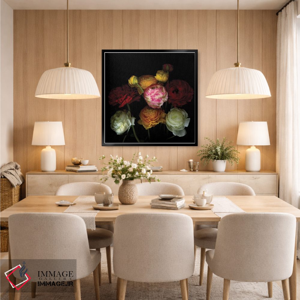 تابلو دکوراتیو با گل ها بگو دو اثر مگدا ایندیگو - D5B