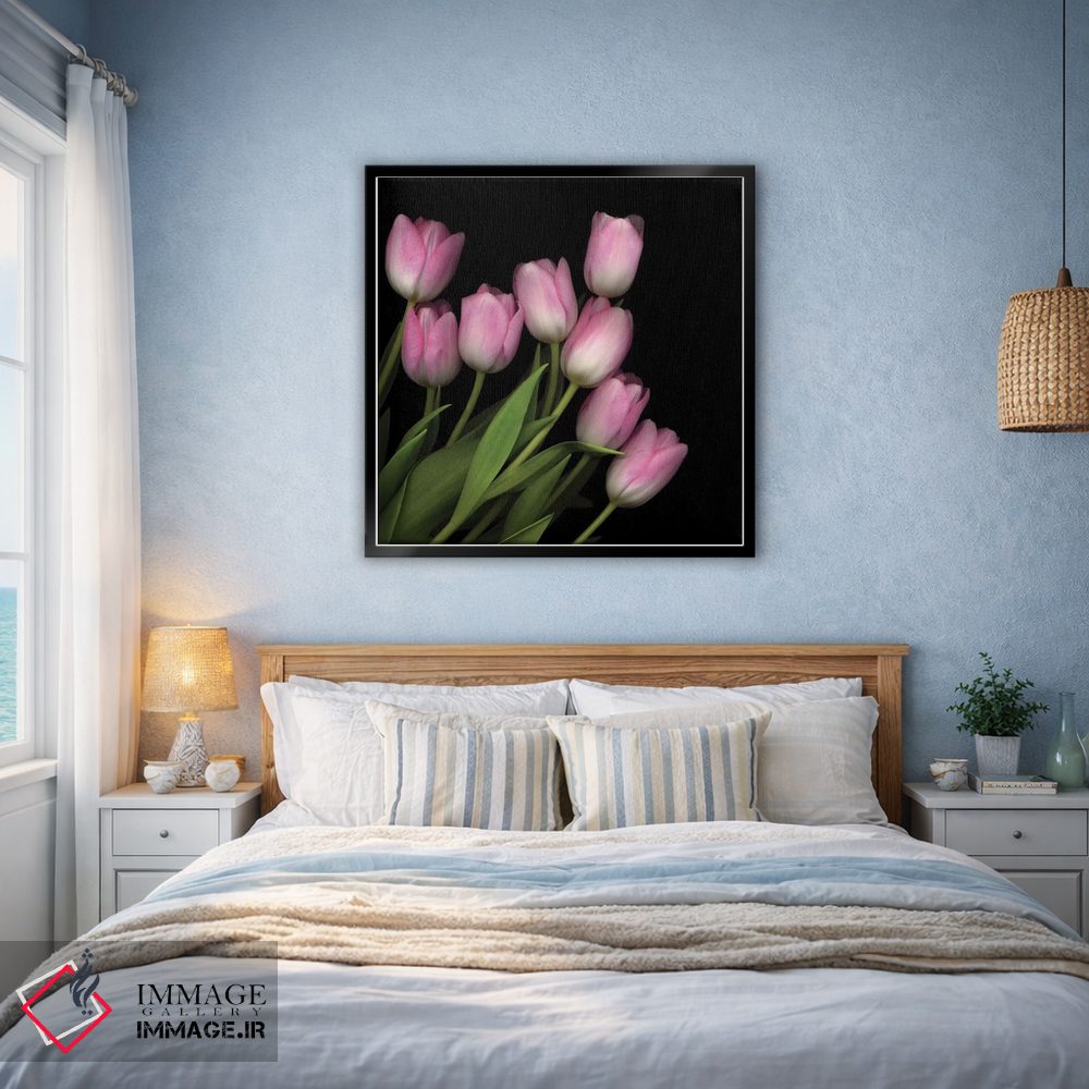 تابلو دکوراتیو صورتی ملایم پاستلی اثر مگدا ایندیگو - D5B