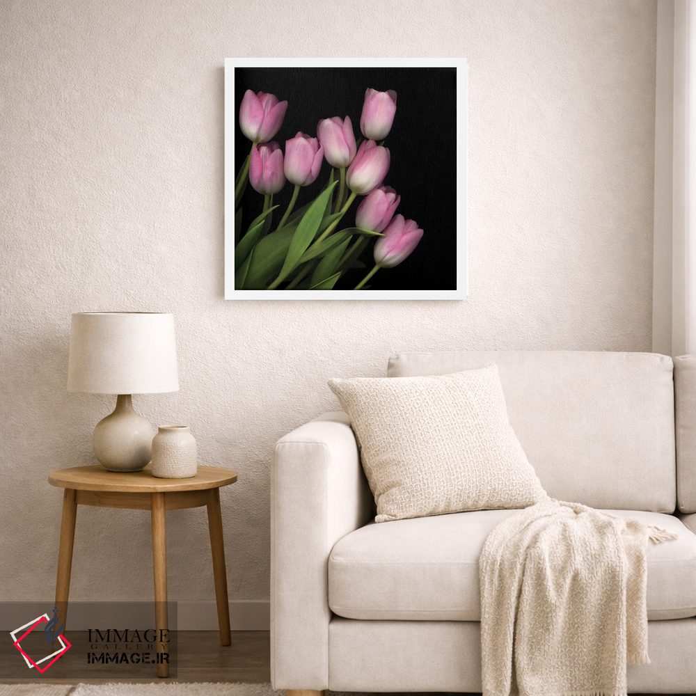 تابلو دکوراتیو صورتی ملایم پاستلی اثر مگدا ایندیگو - D6W