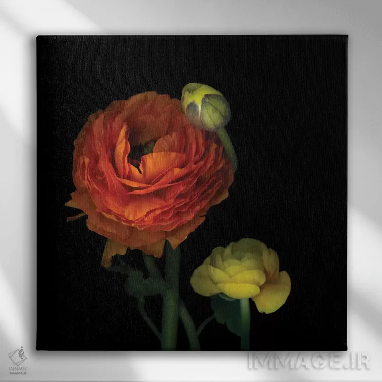 تابلو دکوراتیو شقایق آفتابی اثر مگدا ایندیگو - نمای روبهرو روی دیوار