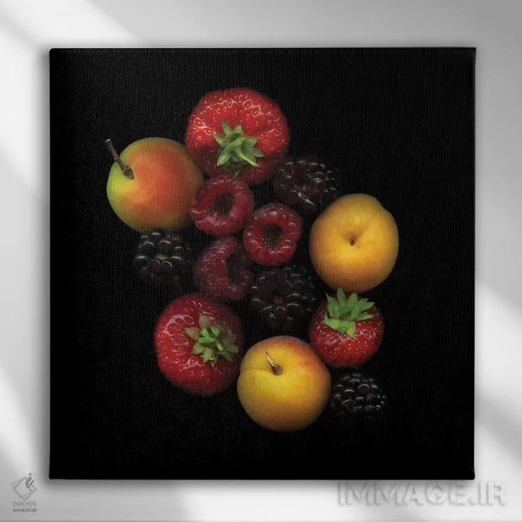 تابلو دکوراتیو توتی فروتی اثر مگدا ایندیگو - نمای روبهرو روی دیوار