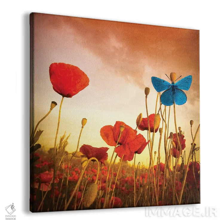 تابلو دکوراتیو رویای شقایق ها اثر مارکو کارماسی - نمای پرسپکتیو محصول