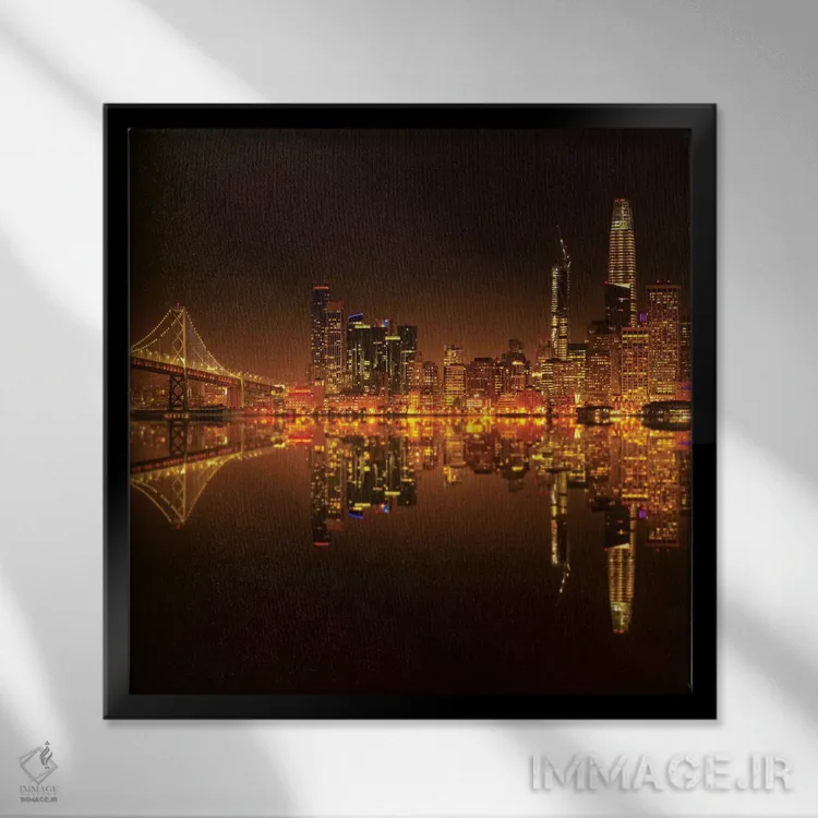 تابلو دکوراتیو قلب طلایی اثر مارکو کارماسی - نمای قابدار مشکی