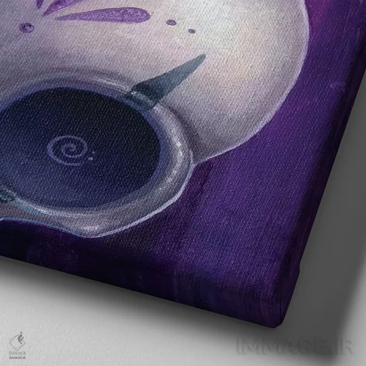 تابلو دکوراتیو لولو و یویو اثر مگان ماژوسکی - نمای نزدیک بافت بوم