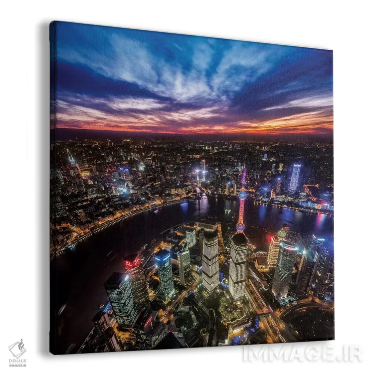 تابلو دکوراتیو هنگ کنگ از بالا اثر مارکو کارماسی - نمای پرسپکتیو محصول