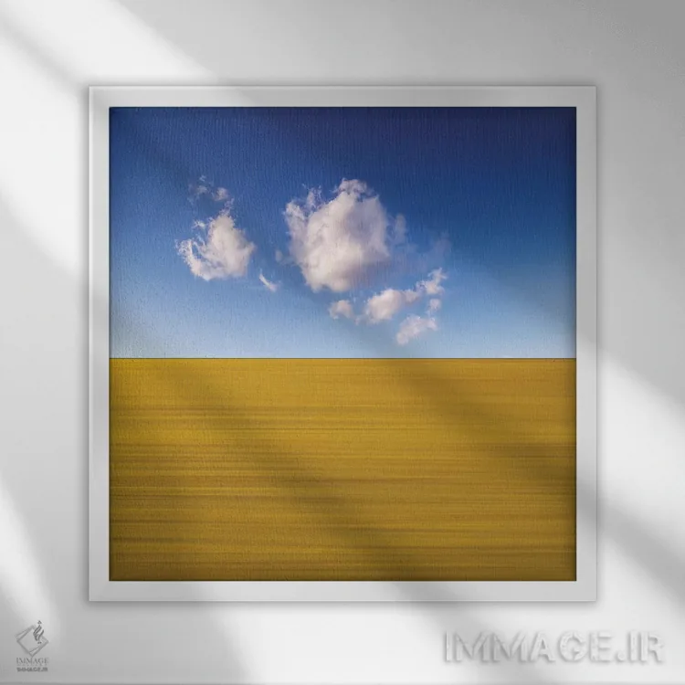 تابلو دکوراتیو آسمان و زمین اثر مارکو کارماسی - نمای قابدار سفید