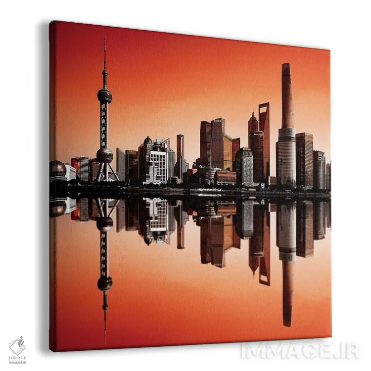 تابلو دکوراتیو شهر آینده اثر مارکو کارماسی - نمای پرسپکتیو محصول