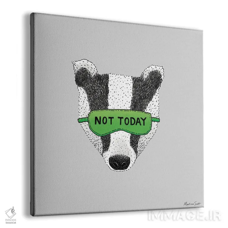 تابلو مدرن گورکن امروز نه! اثر مارتینا اسکات - نمای پرسپکتیو محصول