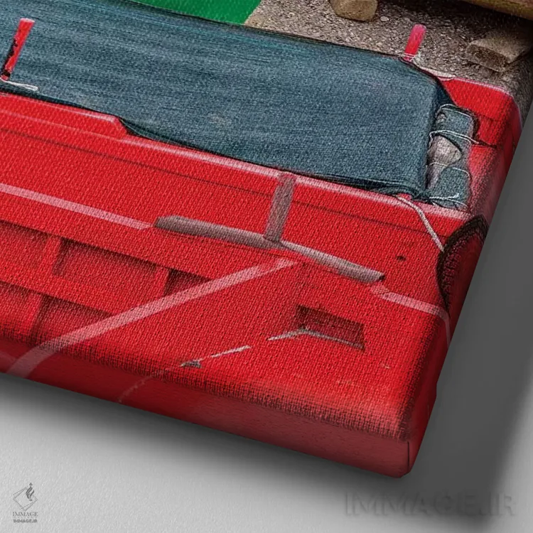 تابلو دکوراتیو قایق های وسوسه انگیز اثر مارکو کارماسی - نمای نزدیک بافت بوم