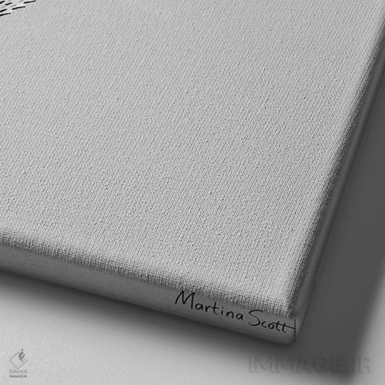 تابلو مدرن گورکن امروز نه! اثر مارتینا اسکات - نمای نزدیک بافت بوم