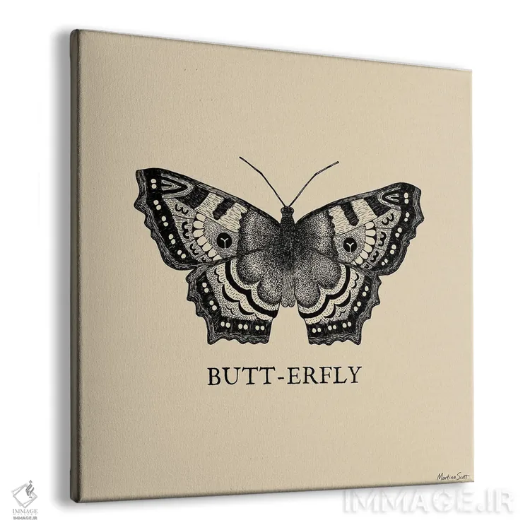 تابلو مدرن پروانه فانتزی اثر مارتینا اسکات - نمای پرسپکتیو محصول