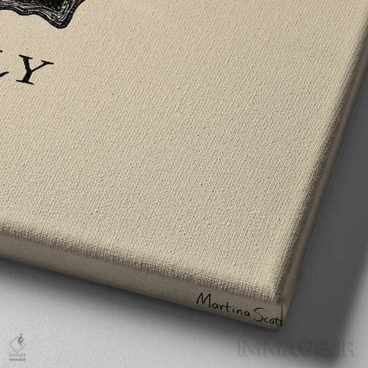 تابلو مدرن پروانه فانتزی اثر مارتینا اسکات - نمای نزدیک بافت بوم