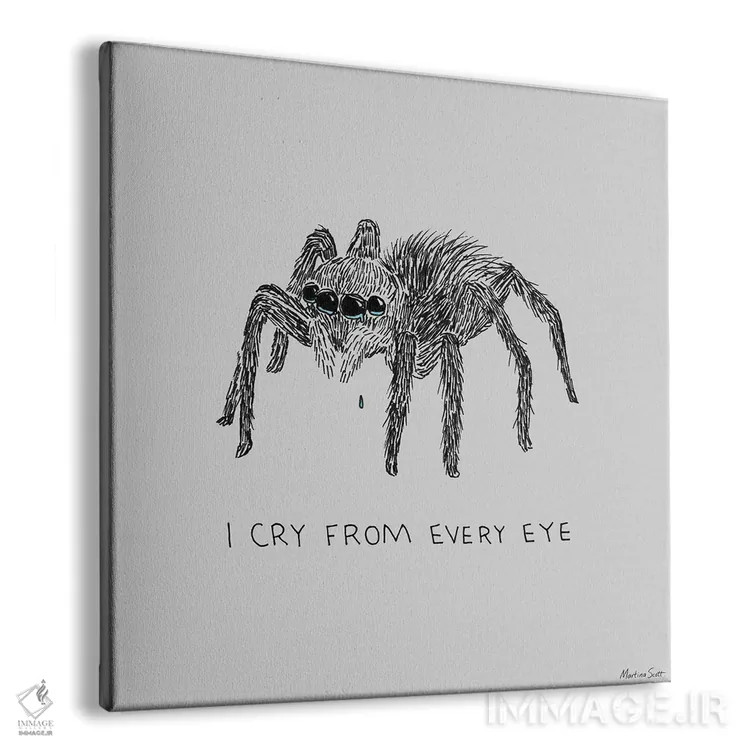 تابلو مدرن گریه از هر چشم اثر مارتینا اسکات - نمای پرسپکتیو محصول
