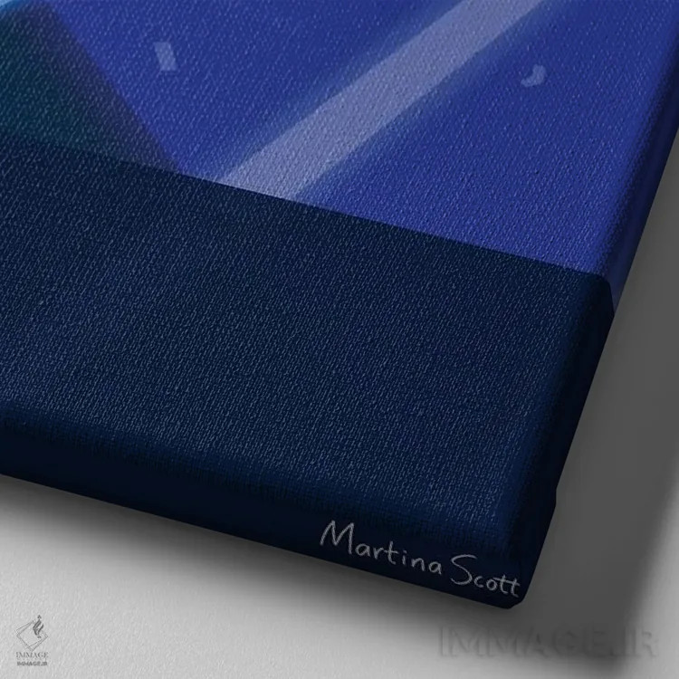 تابلو مدرن کلاغ دیوانه اثر مارتینا اسکات - نمای نزدیک بافت بوم