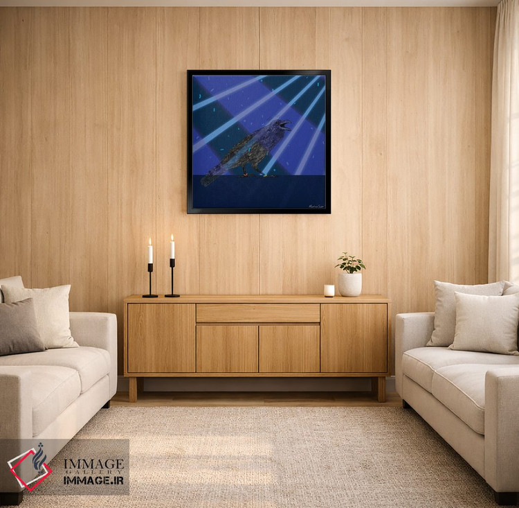 تابلو مدرن کلاغ دیوانه اثر مارتینا اسکات - D4B