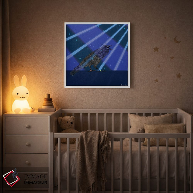 تابلو مدرن کلاغ دیوانه اثر مارتینا اسکات - D3W