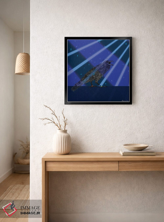 تابلو مدرن کلاغ دیوانه اثر مارتینا اسکات - D5B