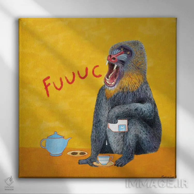 تابلو مدرن چیزهای آزاردهنده اثر مارتینا اسکات - نمای روبهرو روی دیوار