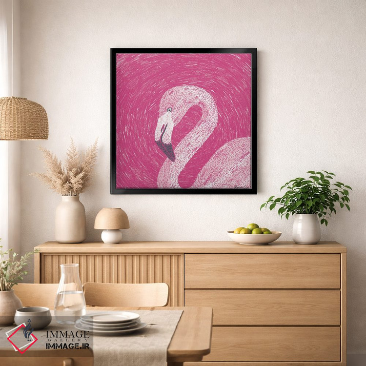 تابلو مدرن فلامینگو اثر مارتینا اسکات - D1B