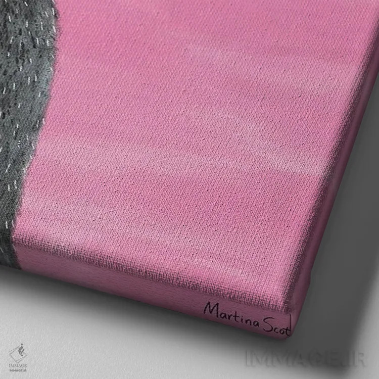 تابلو مدرن چیزهای آزاردهنده اثر مارتینا اسکات - نمای نزدیک بافت بوم