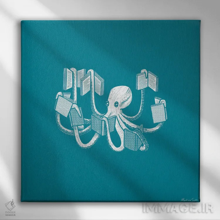 تابلو مدرن مسلح به دانش اثر مارتینا اسکات - نمای روبهرو روی دیوار
