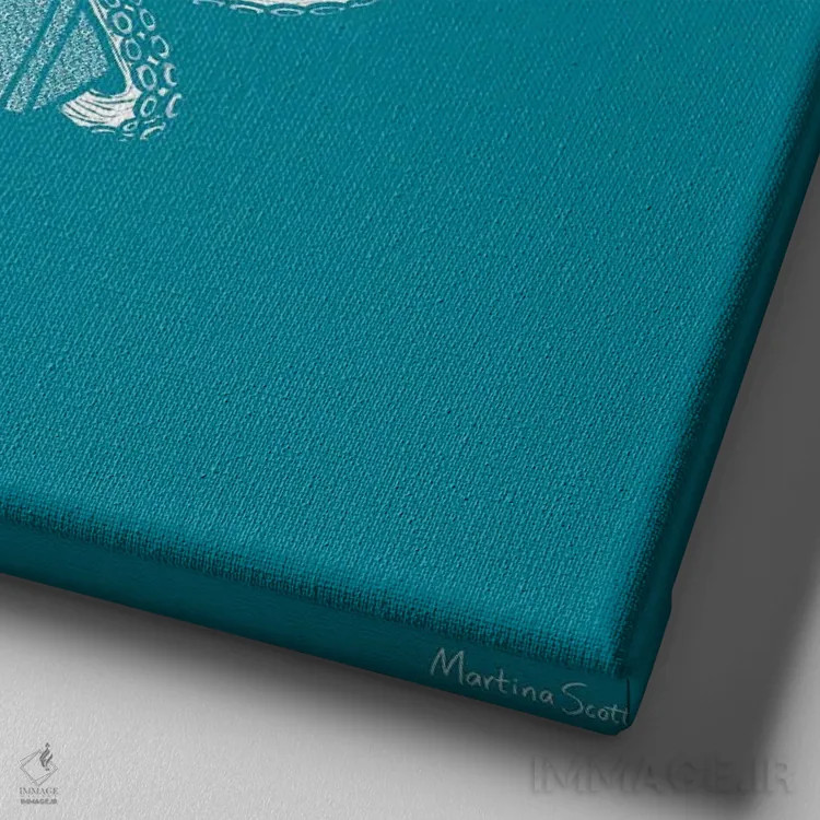 تابلو مدرن مسلح به دانش اثر مارتینا اسکات - نمای نزدیک بافت بوم