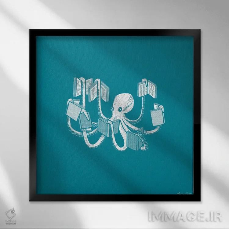 تابلو مدرن مسلح به دانش اثر مارتینا اسکات - نمای قابدار مشکی