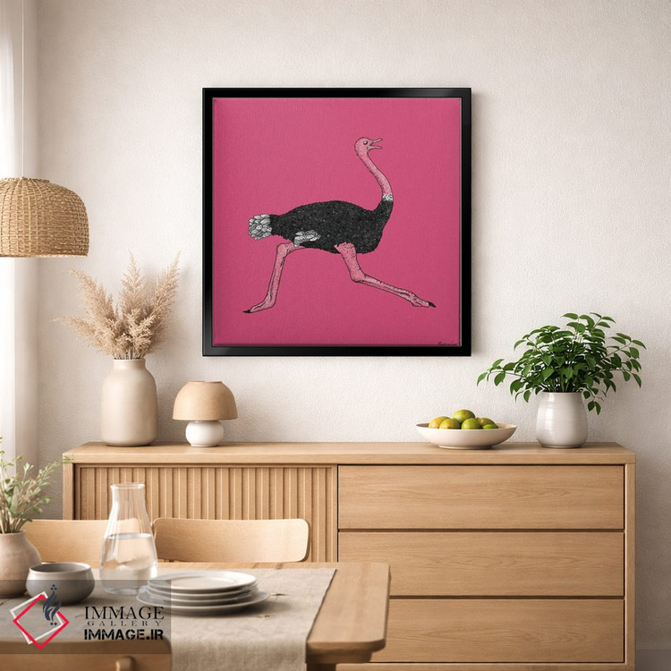 تابلو مدرن شترمرغ اثر مارتینا اسکات - D1B