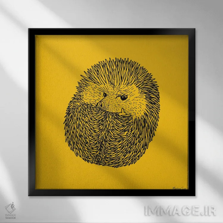 تابلو مدرن تیغ اثر مارتینا اسکات - نمای قابدار مشکی