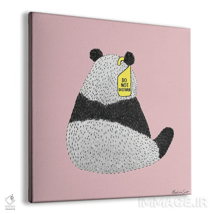 تابلو مدرن پاندای مزاحم نشو اثر مارتینا اسکات - نمای پرسپکتیو محصول