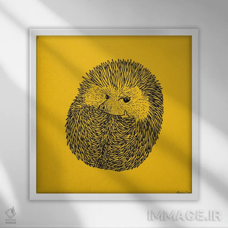 تابلو مدرن تیغ اثر مارتینا اسکات - نمای قابدار سفید